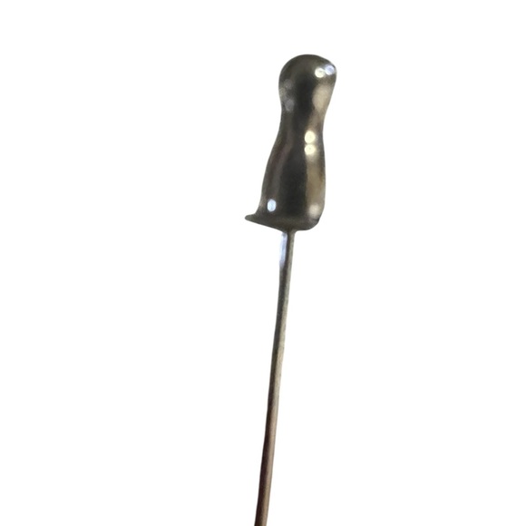 Monet Butterfly Silver Vintage Marked Stick Lapel Pin - Picture 4 of 4